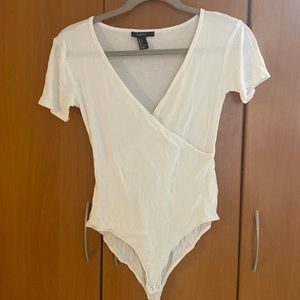 White forever21 bodysuit in a size S